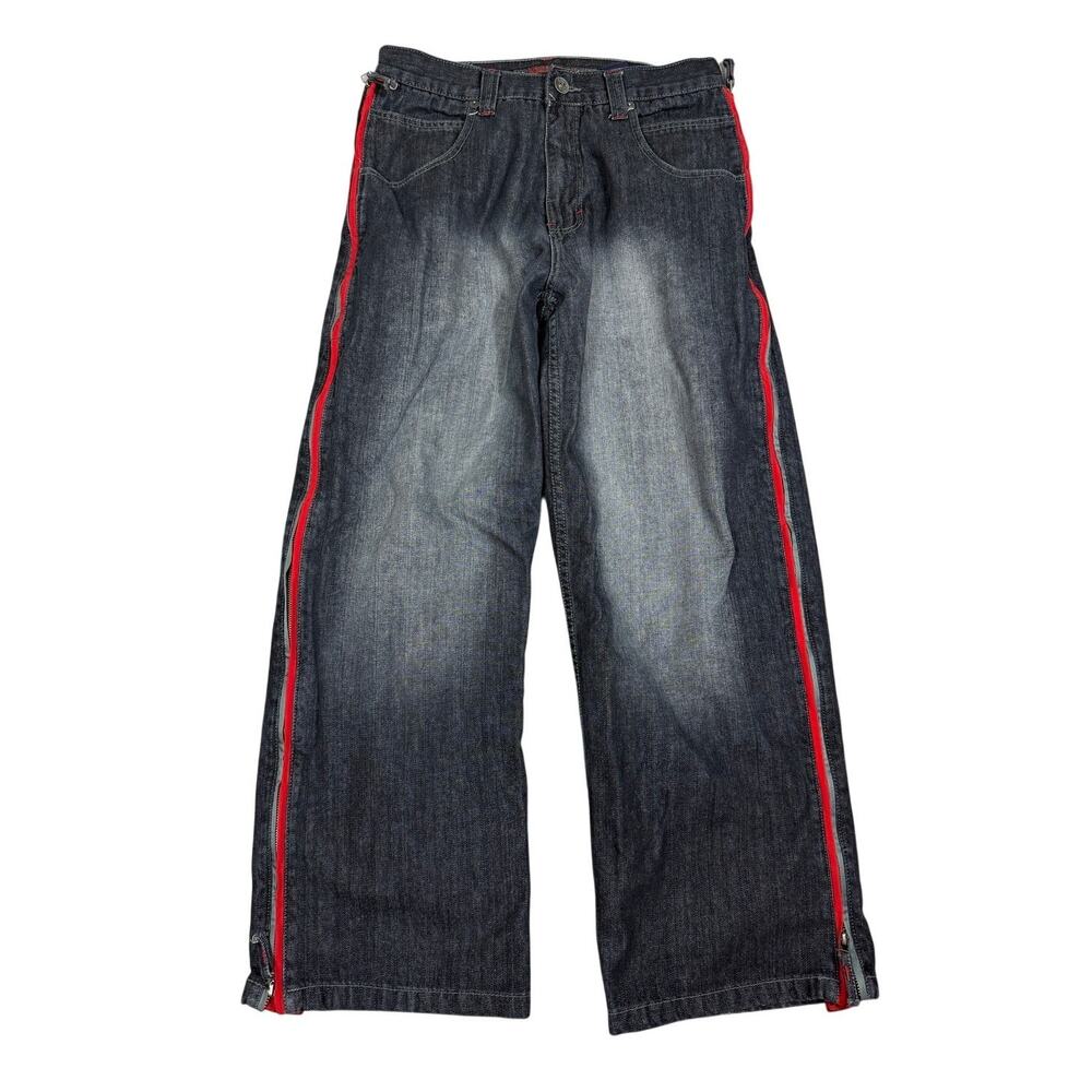 Y2K Paco Jeans Mens Size 32x32 Baggy Zip Sides *Flaws